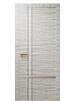 Двери WestStyle  "IN Miavi M" Дуб Малибу Горизонт /молдинг /алюм.кромка  ДГ