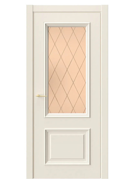 Двери WestStyle  "Брюгге 4" RAL Тон ванильный бронза сатинат ДО