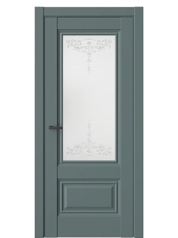 Двери WestStyle  "Ch 8"  Нефритовый сад/ белое сатинат ДО