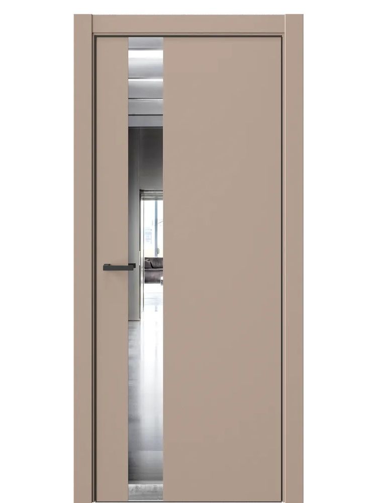 Двери WestStyle  "IN 2" Гляссе /Зеркало /алюм.кромка  ДО