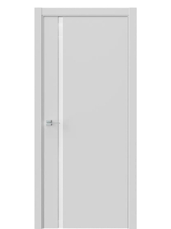 Двери WestStyle  "IN 36" EmLayer Серый /Аляска Lacobel /алюм.кромка  ДО