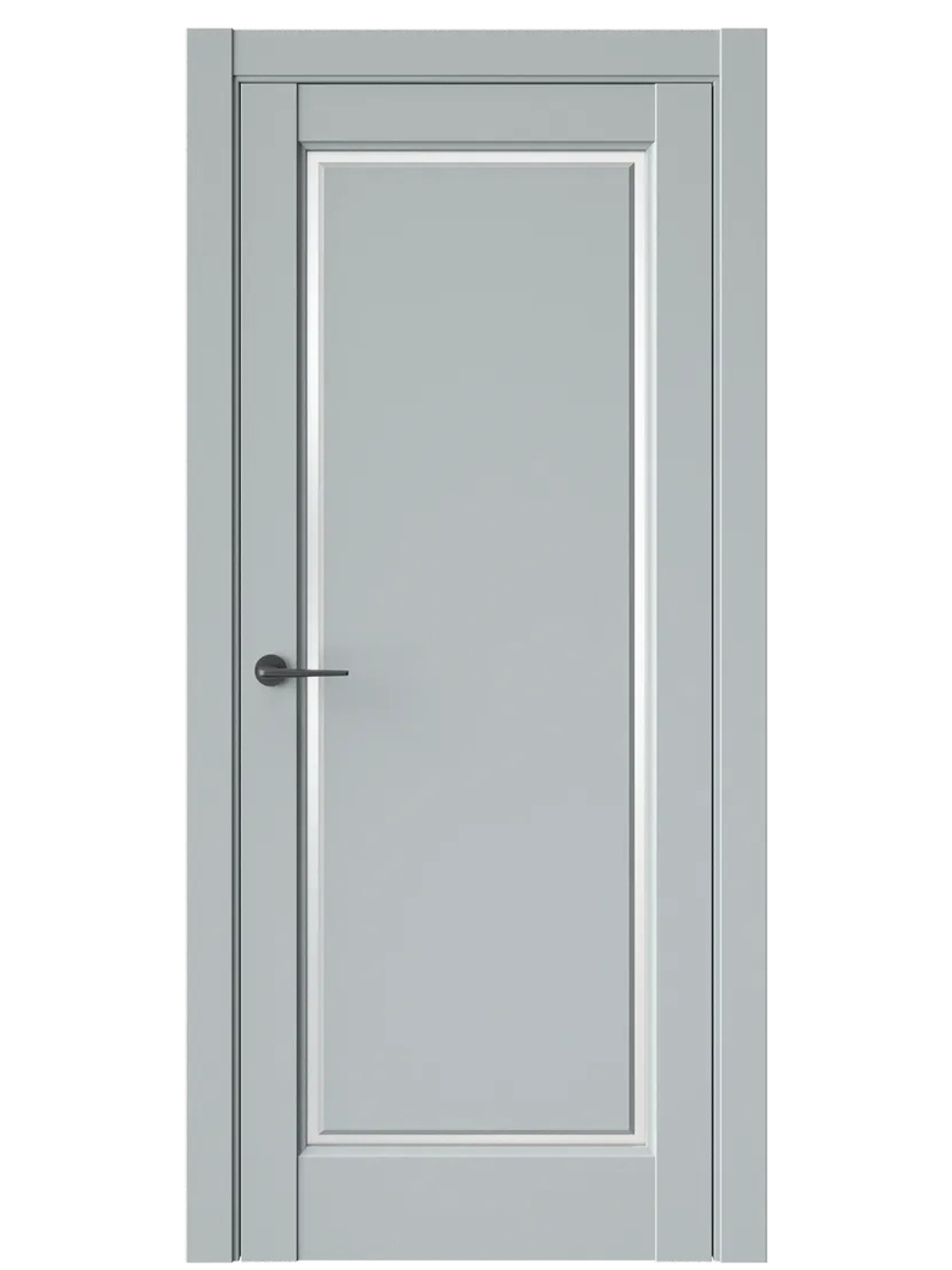 Двери WestStyle  LVT 1 Платиновый Дым/ Белое Сатинат ДО