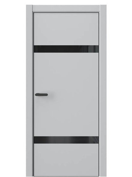 Двери WestStyle  "IN 3" Агатовое Сияние /Чёрное Lacobel /алюм.кромка  ДО