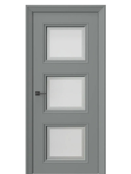 Двери WestStyle Eliss 6 Морская галька /белое сатинат  ДО