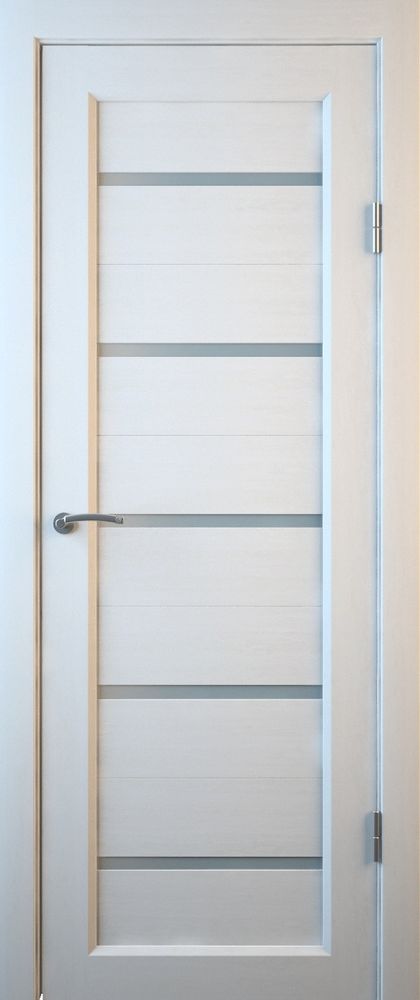Межкомнатные двери MART DOORS В1 Белое дерево/Сатинат (ДО)