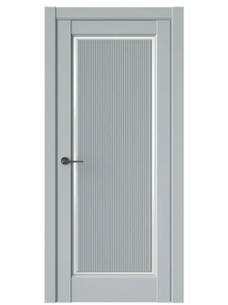 Двери WestStyle  LVT 1 FL Платиновый Дым/ Белое Сатинат ДО