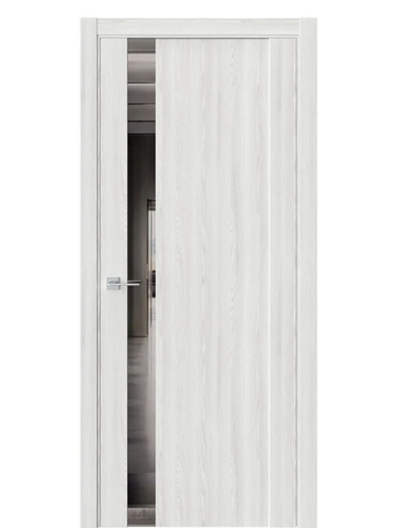 Двери WestStyle F28 Клён айс /Зеркало графит  ДО