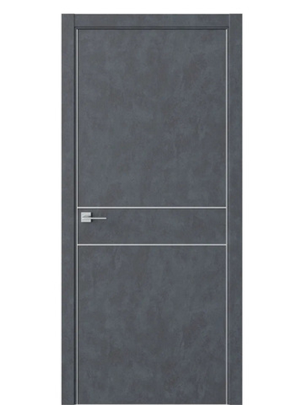 Двери WestStyle  "IN 20" Бетон Маренго /алюм.кромка ДГ