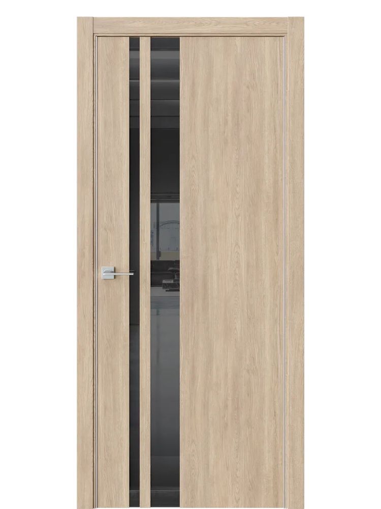 Двери WestStyle  "IN 38" Брандо /Чёрное Lacobel /алюм.кромка ДО