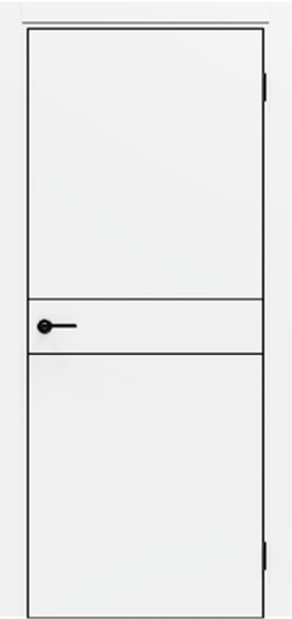 Межкомнатные двери PORTIKA Porta-52 4AB Alaska/ABS кромка с 4-х сторон (черная) Ч/М