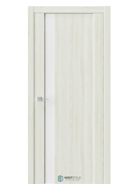 Двери WestStyle F28 Клён крем /Белое Lacobel  ДО