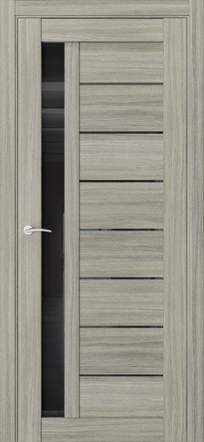 Межкомнатные двери WestStyle "Q37" (RE37) Дуб скальный/Черное лакобель ДО