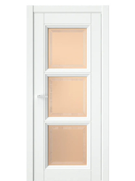 Двери WestStyle  Demiss 6  Белый / бронза сатинат ДО