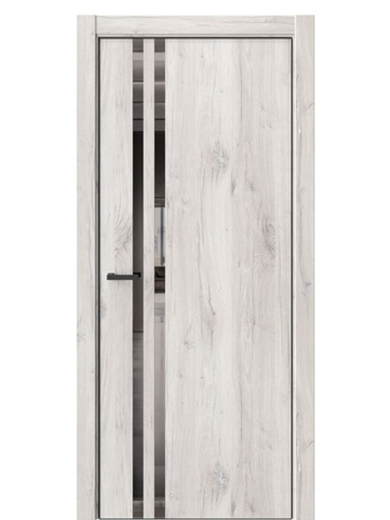 Двери WestStyle  "IN 37" Дуб Джуно /Зеркало графит /алюм.кромка  ДО