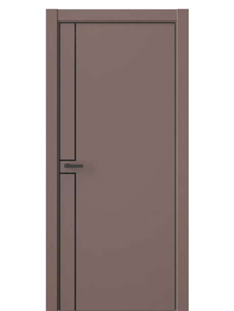 Двери WestStyle  "IN 42" Милкшейк /алюм.кромка  ДГ