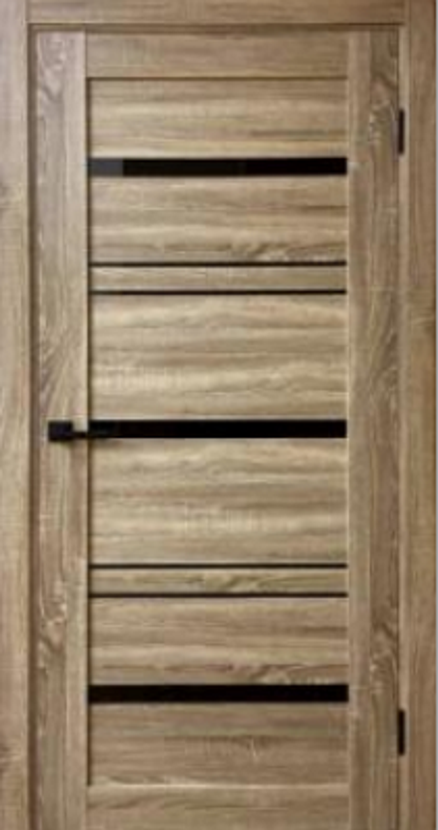 Межкомнатные двери DB-LINE DBS-Е13 Дуб сонома/черная лакобель