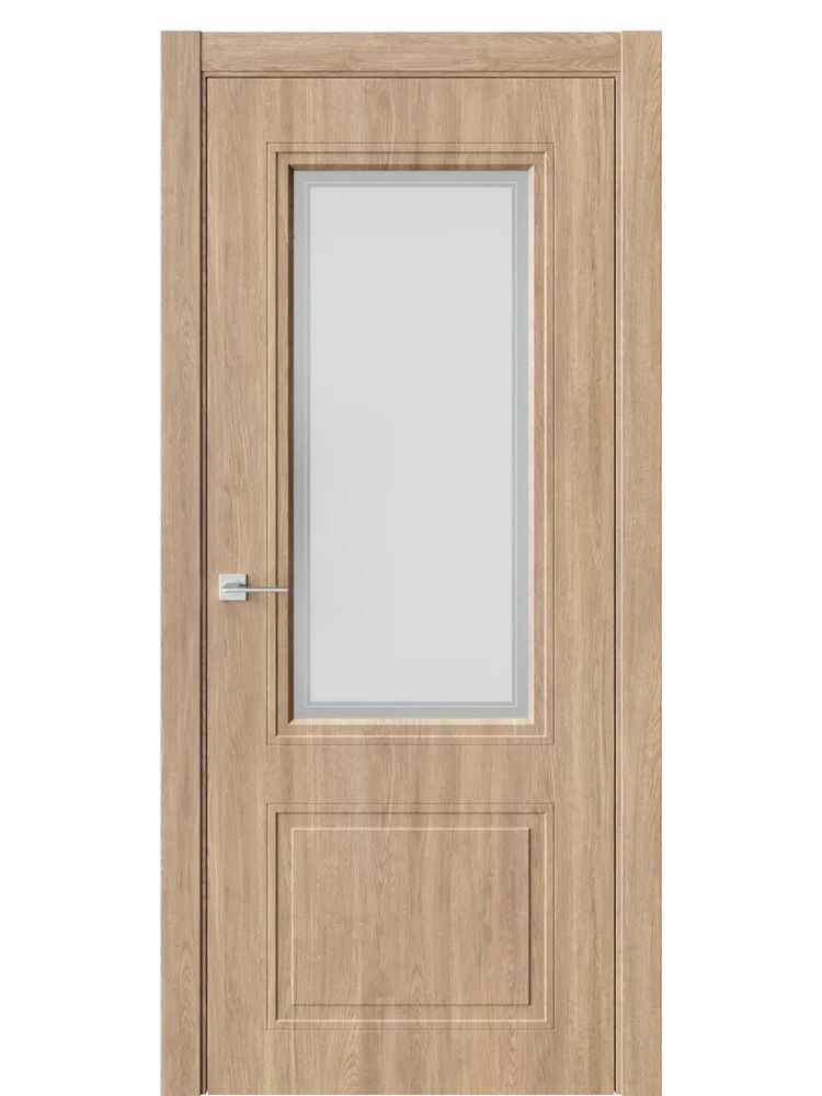 Двери WestStyle Eliss 2 Дуб валенс горизонт /белое сатинат  ДО