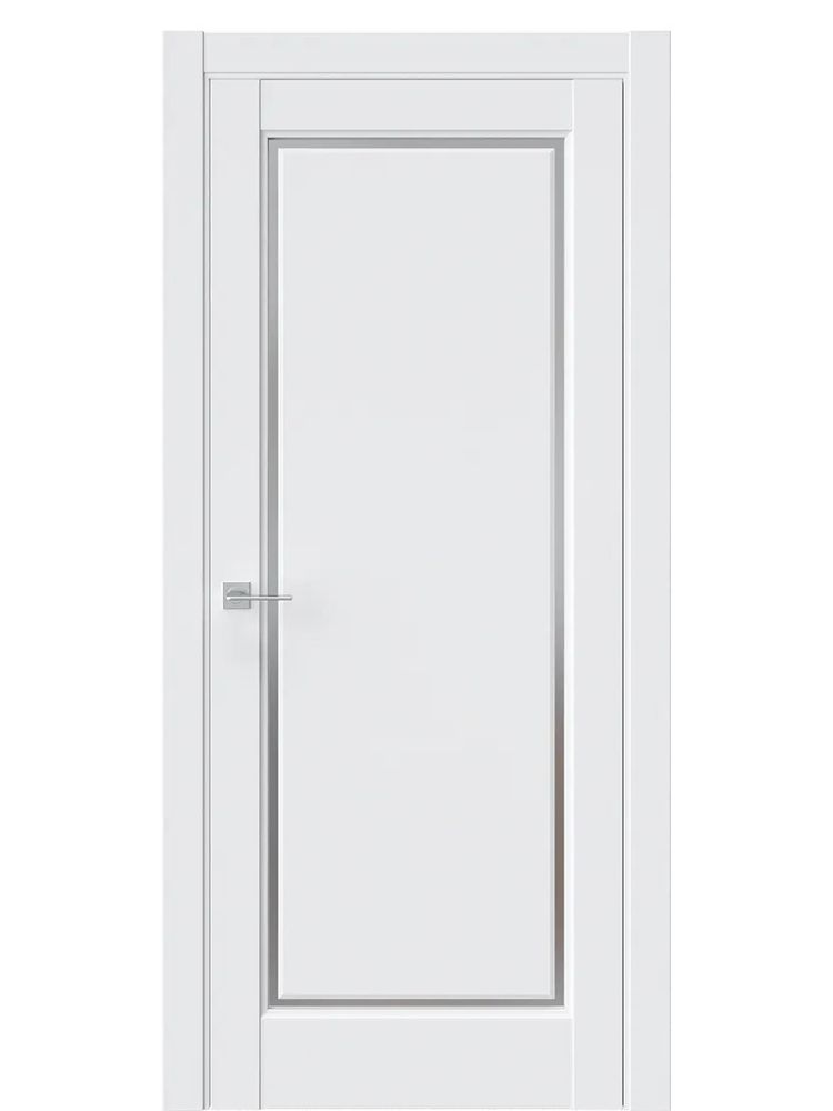 Двери WestStyle  LVT 1 Emlayer Белый/ Графит Сатинат ДО