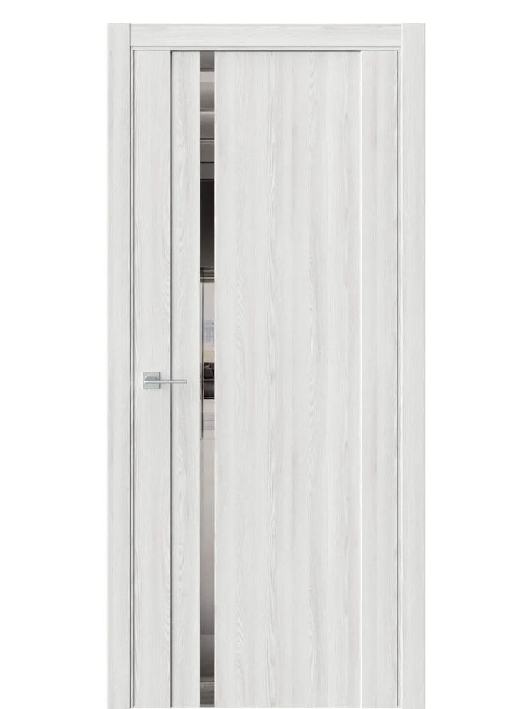 Двери WestStyle F31 Клён айс /Зеркало графит  ДО