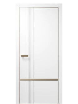 Двери WestStyle  "IN Miavi M" Меринос Белый /молдинг /алюм.кромка  ДГ