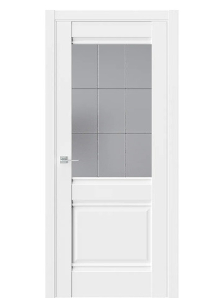 Двери WestStyle  "Ch 6"  Emlayer белый/ графит сатинат ДО