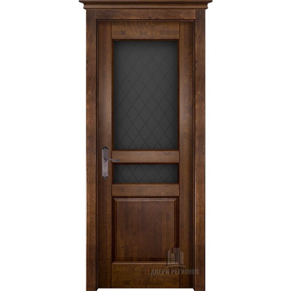 Двери межкомнатные Гармония ДО массив ольхи /Античный орех