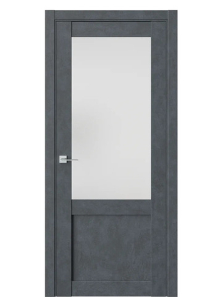 Двери WestStyle  NR4  Бетон Маренго /Белое Сатинат ДО