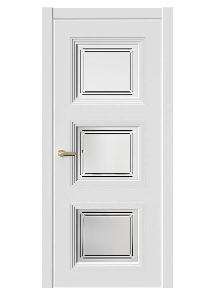 Двери WestStyle  Monte 6 Меринос Белый /Белое Сатинат ДО