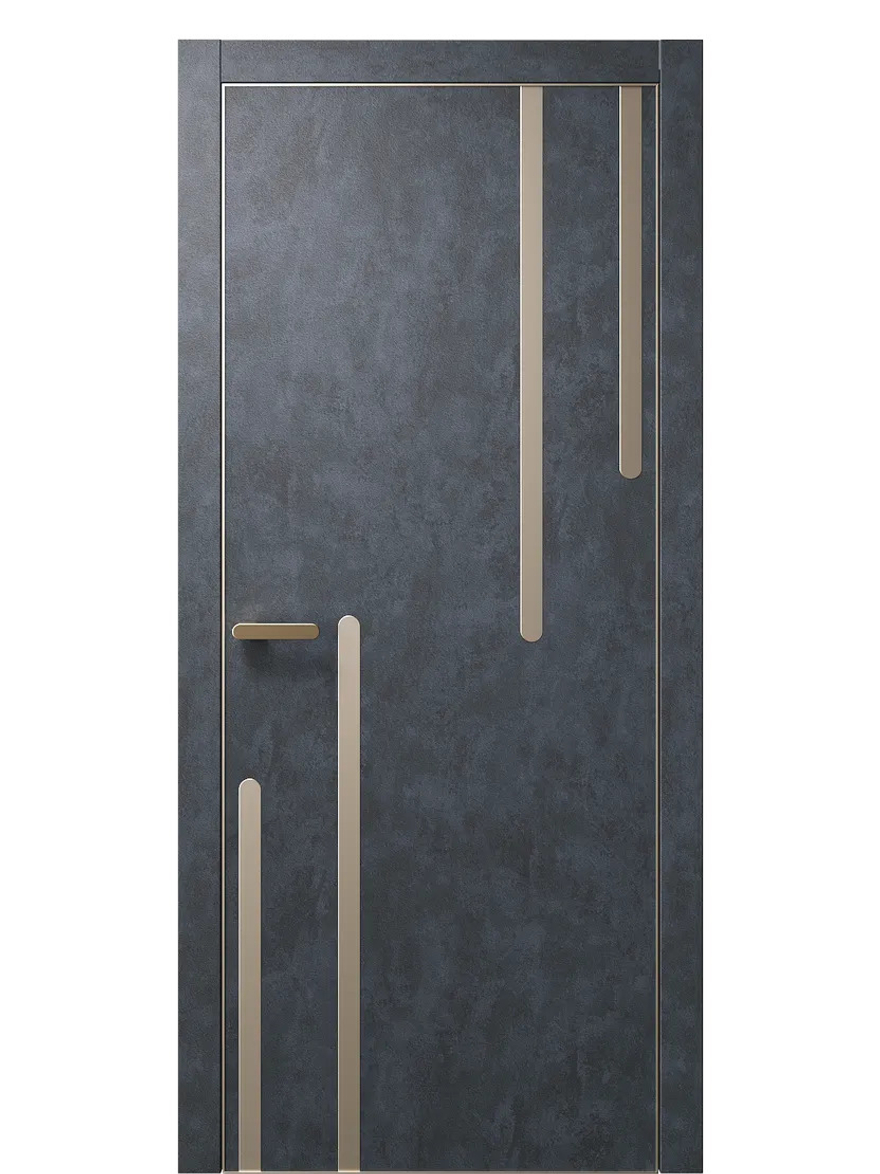 Двери WestStyle  "IN М3" Бетон Маренго /молдинг /алюм.кромка  ДГ