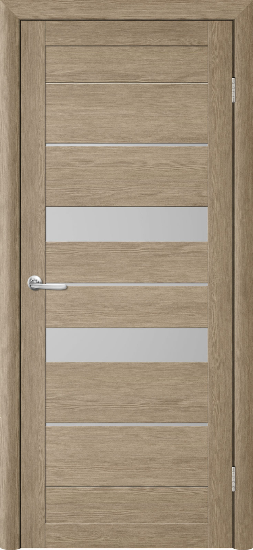 Межкомнатные двери ALBERO "Т-4" Акация кремовая (ДО) Матовое белое