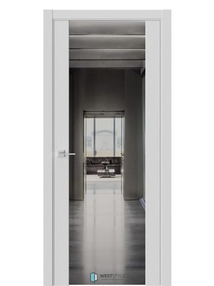 Двери WestStyle Е7  Emlayer серый/ зеркало графит ДО