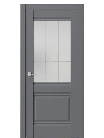 Двери WestStyle  "Ch 6"  Горный камень/ белое сатинат ДО