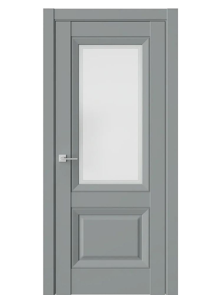 Двери WestStyle  PL4F Морская Галька /Белое Сатинат /Молдинг ДО