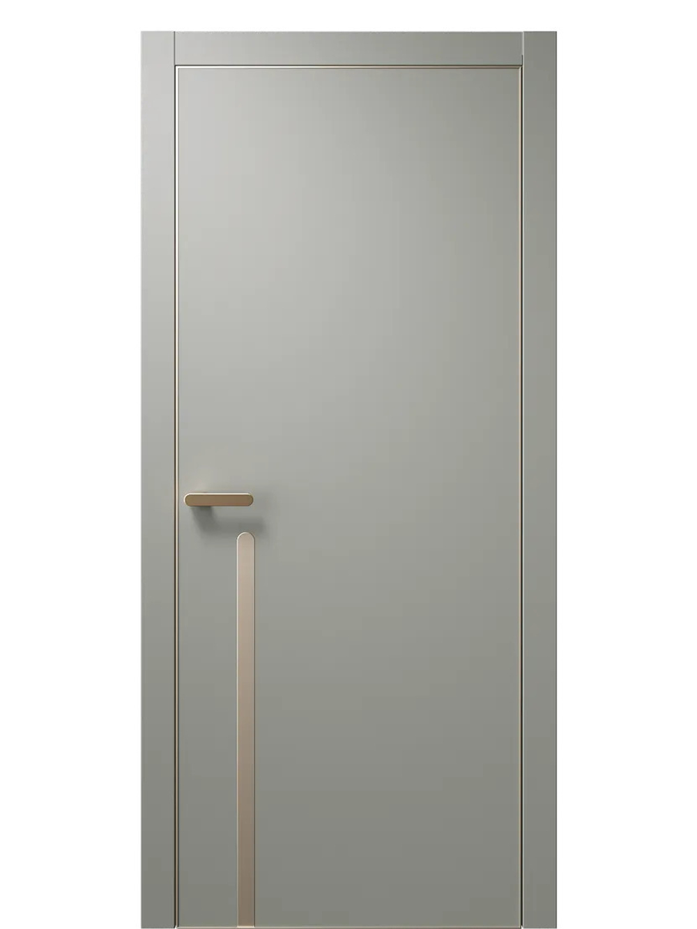 Двери WestStyle  "IN М1.1" Морская Галька /молдинг /алюм.кромка  ДГ