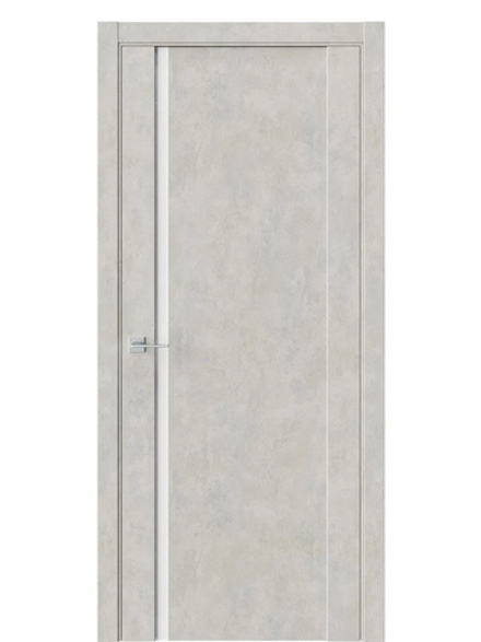 Двери WestStyle F30 Бетон смоки /Белое Lacobel  ДО