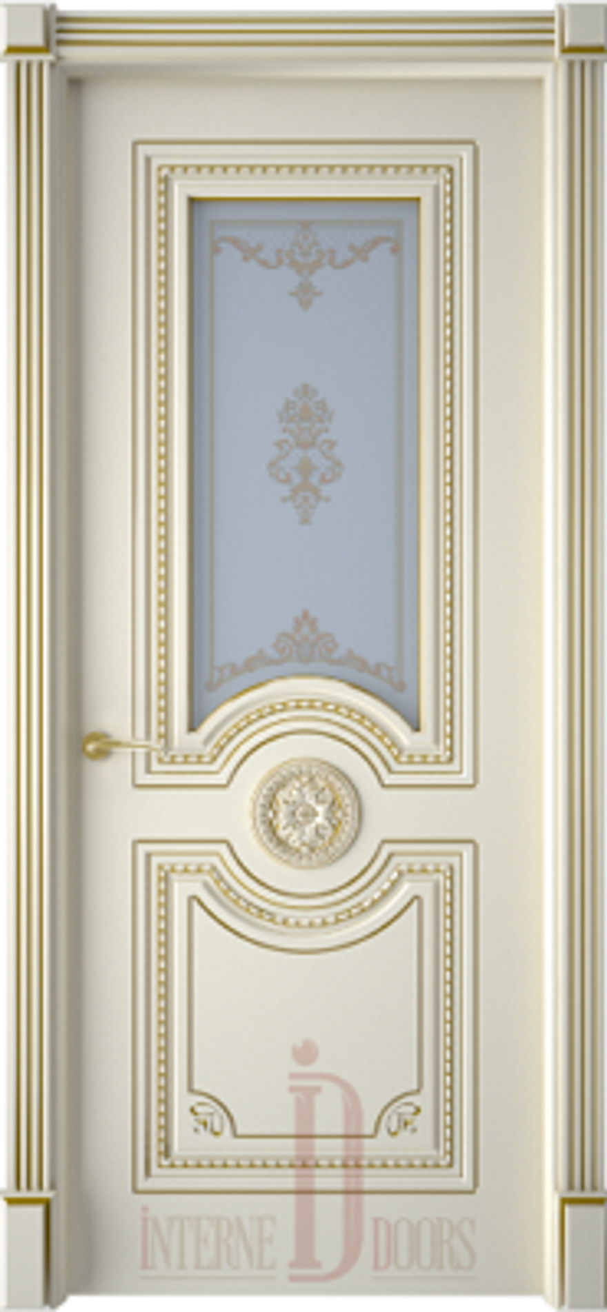 Межкомнатные двери INTERNE DOORS "МОНАКО" (ДО) Слоновая кость патина золото