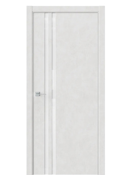 Двери WestStyle  "IN 37" Бетон Лайт /Аляска Lacobel /алюм.кромка  ДО