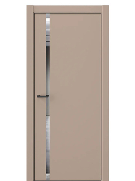 Двери WestStyle  "IN 36" Гляссе /Зеркало /алюм.кромка  ДО