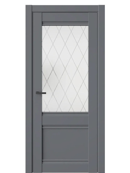 Двери WestStyle  "ChЕ 6" Горный Камень/ белое сатинат  ДО