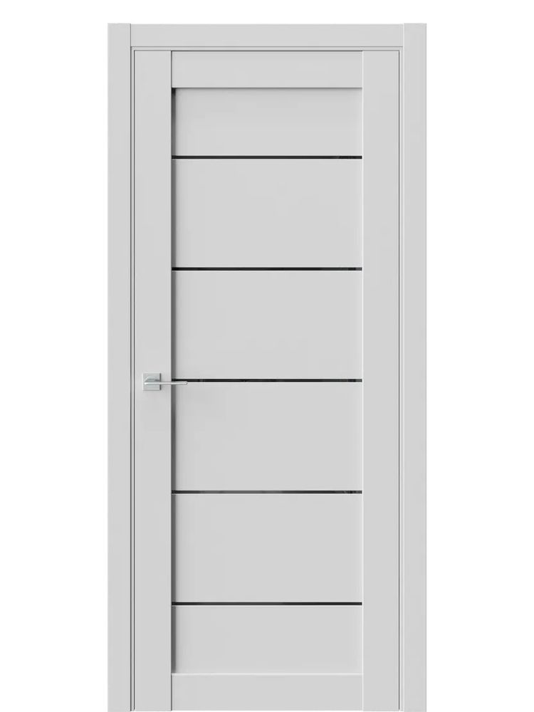 Межкомнатные двери WestStyle  RL 3 Emlayer Серый /Чёрное Lacobel ДО