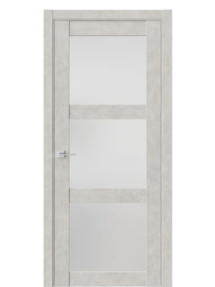 Двери WestStyle  NR6  Бетон Смоки /Белое Сатинат ДО