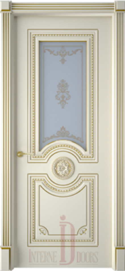 Межкомнатные двери INTERNE DOORS "МОНАКО" (ДО) Слоновая кость патина золото