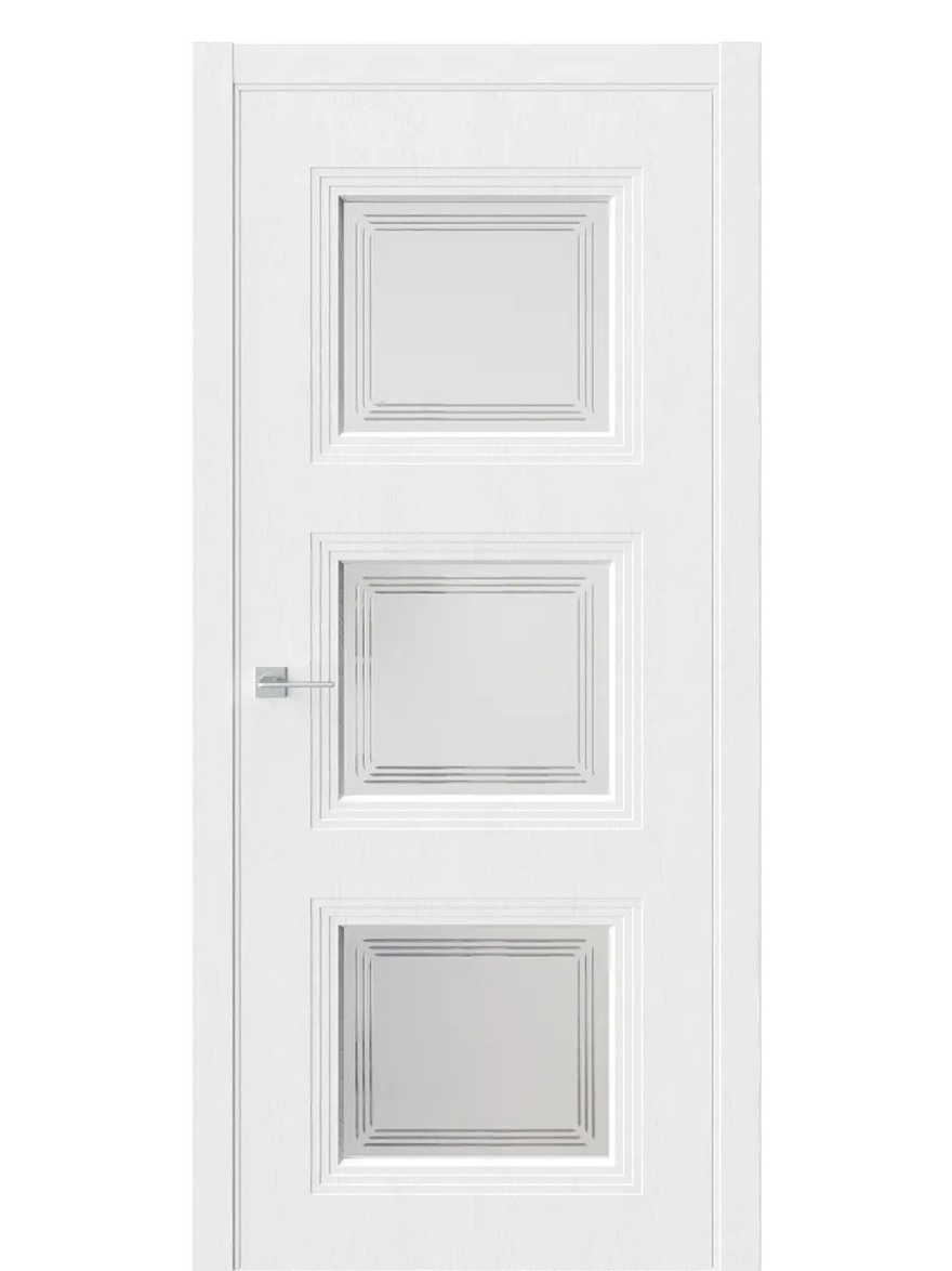 Двери WestStyle  Monte 6 Дуб Винта /Белое Сатинат ДО