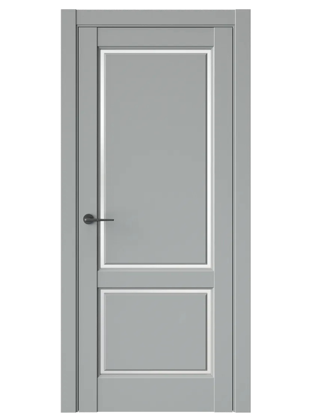 Двери WestStyle  LVT 3 Серая Гавань/ Белое Сатинат ДО