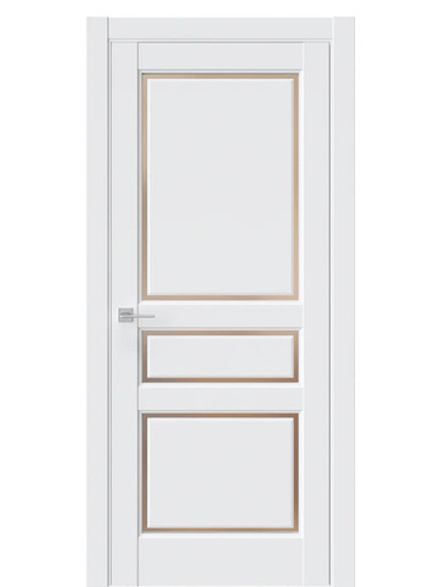 Двери WestStyle  LVT 5 Emlayer Белый/ Бронза Сатинат ДО