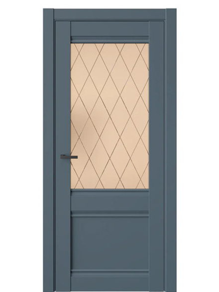 Двери WestStyle  "ChЕ 6" Океанская Волна/бронза сатинат ДО