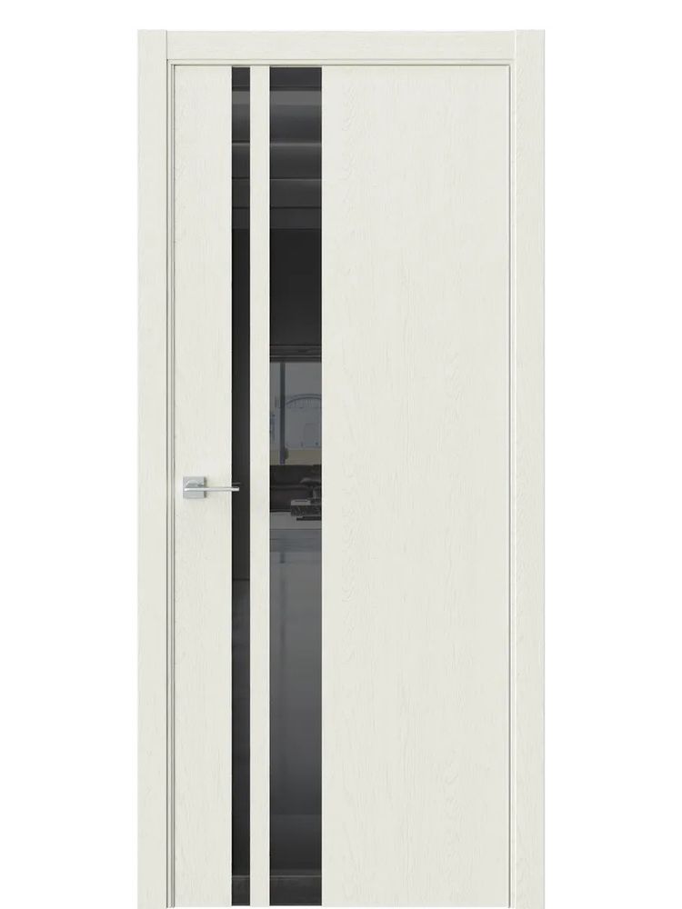 Двери WestStyle  "IN 38" Дуб Монтана /Чёрное Lacobel /алюм.кромка ДО