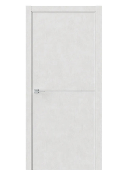 Двери WestStyle  "IN 39" Бетон Лайт /алюм.кромка  ДГ