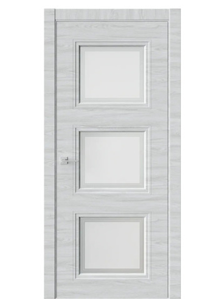 Двери WestStyle Eliss 6 Дуб амбер горизонт /белое сатинат  ДО
