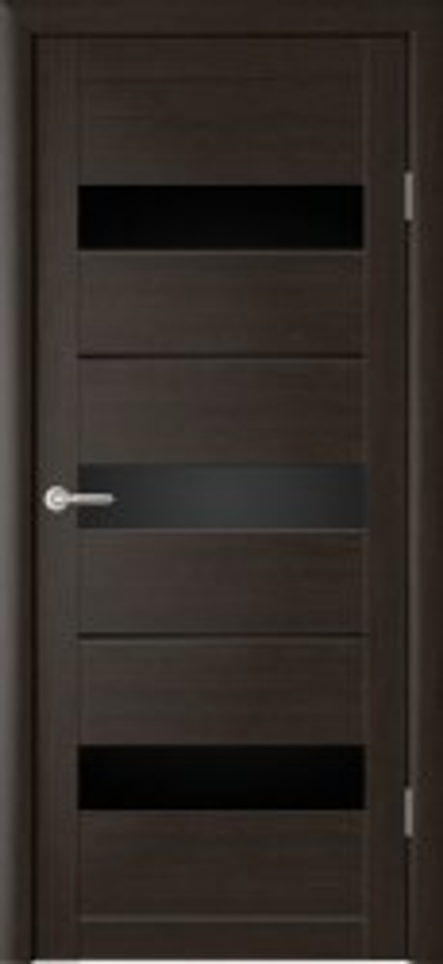 Межкомнатные двери ALBERO "Прага" Темный Кипарис (ДО) Черный акрилат